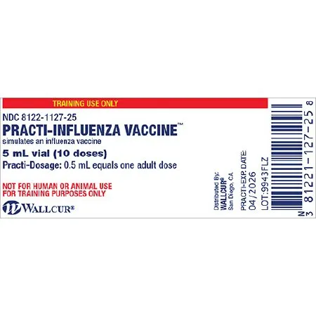 Wallcur - Practi-Influenza Vaccine - 9943FLZ - Training Medication Peel-N-Stick Labels Practi-Influenza Vaccine