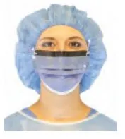 SVS Dba S2S Global - PremierPro - 2451 - Procedure Mask With Eye Shield Premierpro Anti-fog Foam Pleated Earloops One Size Fits Most Sea Blue Nonsterile Astm Level 3 Adult