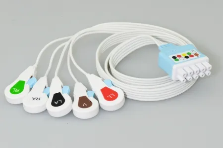 Sage Services Group - L02-05-DS - Ecg Lead Set 0.9 Meter, Disposable, 5 Lead, 0.9 Meter For Vital Signs Monitor