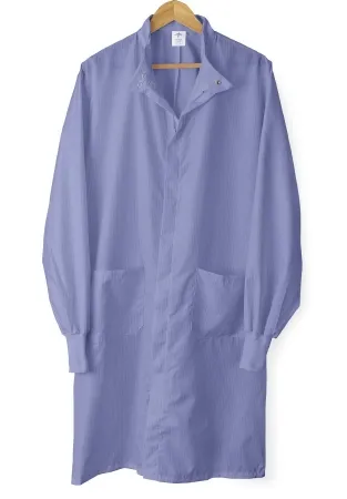 Medline - ASEP A/S - 6621BLCXL - Lab Coat Asep A/s Blue X-large Knee Length Front: 100% Polyester Asep Fabric, Back: 50% Polyester / 50% Cotton Reusable