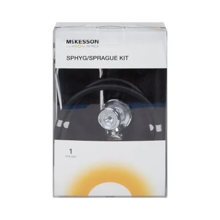 McKesson - 775-641-11ANMM - Brand Reusable Aneroid / Stethoscope Set Brand 23 to 33 cm Adult Cuff Dual Head Sprague Stethoscope Pocket Aneroid