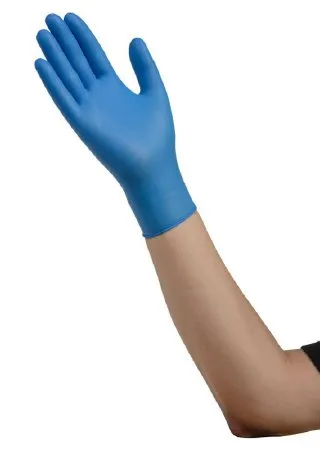 Cardinal - ESTEEM Tru-Blu Stretchy Nitrile - 8897NB - Exam Glove ESTEEM Tru-Blu Stretchy Nitrile Medium NonSterile Nitrile Standard Cuff Length Micro-Textured Blue Chemo Tested