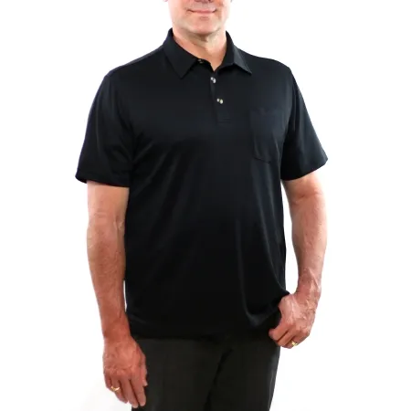Narrative Apparel - MTPSL0425 - Polo Shirt Authored® Large Black Male