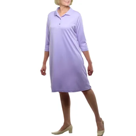 Narrative Apparel - WDBPS0210 - Polo Dress 3/4 Sleeve Lilac Small
