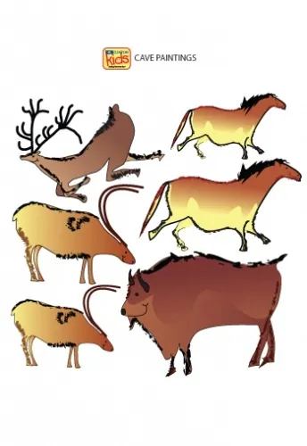 Clinton Industries - 11-CC - Cave Paintings wall sticker