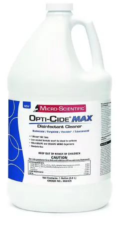 Micro Scientific Industries - Opti-Cide Max - M60035 - Opti-cide Max Surface Disinfectant Cleaner Alcohol Based Manual Pour Liquid 1 Gal. Jug Alcohol Scent Nonsterile