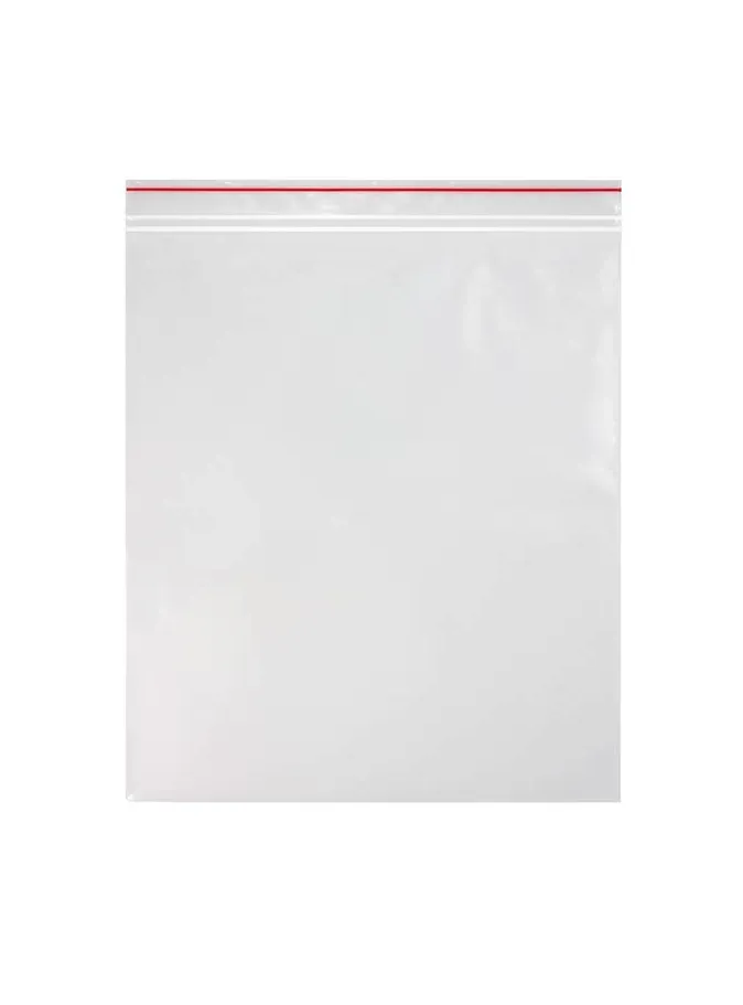 Minigrip - Red Line - MGRL4P1215 - Reclosable Bag Red Line 12 X 15 Inch Plastic Clear Zipper Closure