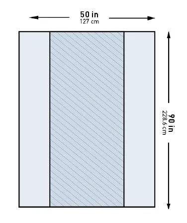 McKesson - From: 183-I80-13101-S To: 183-I80-13310-S  Table Drape  44 X 75 Inch Back Table