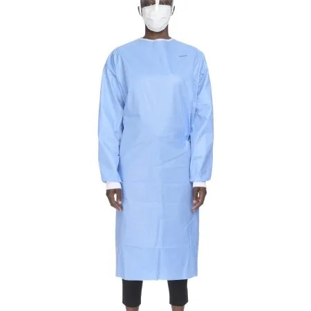McKesson - 183-I90-8020-S1 - Non Reinforced Surgical Gown with Towel Large Blue Sterile AAMI Level 3 Disposable