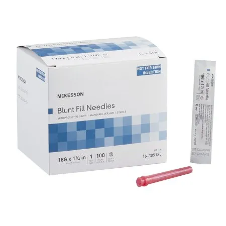 McKesson - 16-305180 - Needle, Blunt Fill 18gx1 1/2 (100ea/bx 10bx/cs)