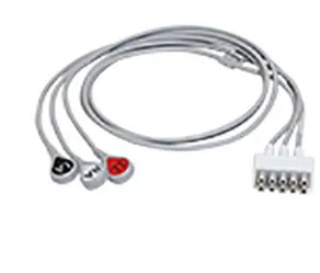 GE Healthcare - 2106385-001 - Ecg Leadwire Set 3 Lead, Snap, Aha, 74 Cm/ 29 In For Use With Ecg Monitors