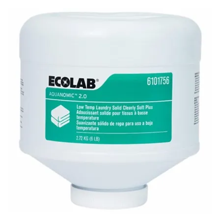 Ecolab - Aquanomic 2.0 Solid Clearly Plus - 6101756 - Laundry Detergent Aquanomic 2.0 Solid Clearly Plus 6 lbs. Bottle Capsule Scented