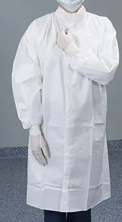 Contec - HCGA0042 - CritiGear Cleanroom Lab Coat CritiGear White X Large Knee Length Disposable