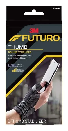 3M - 3M Futuro Deluxe - 05113119854 - Thumb Stabilizer 3M Futuro Deluxe Adult Large / X-Large Lacing System Left or Right Hand Black