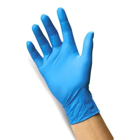 Nasco - Adenna NPF - C20031 - Exam Glove Adenna NPF Medium NonSterile Nitrile Standard Cuff Length Fully Textured Blue Not Rated