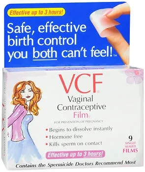 Apothecus - VCF - 52925011201 - Vaginal Contraceptive Film VCF 28% Strength 9 per Box