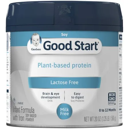 Nestle Healthcare Nutrition - 5000013769 - Nestle Gerber Good Start Gentle Soy Infant Formula Gerber Good Start Gentle Soy 20 oz. Canister Powder Soy Lactose Intolerance