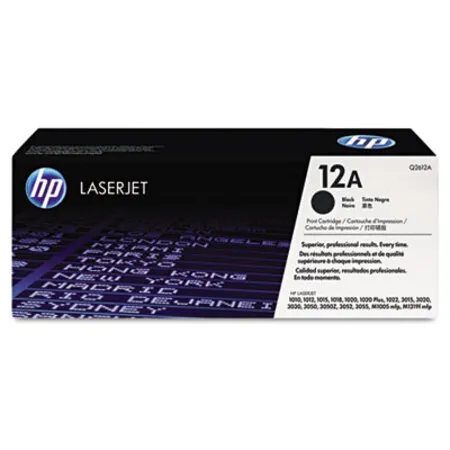 HP - HEW-Q2612A - Hp 12a, (q2612a) Black Original Laserjet Toner Cartridge