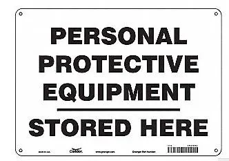 Grainger - Condor - 466N88 - Wall Sign Directory Sign Condor Personal Protective Equipment Stored Heer