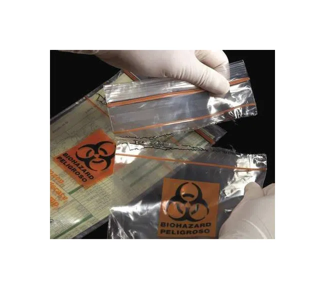 Minigrip - Lab Guard TearZone - SBL2X69B5 - Specimen Transport Bag With Document Pouch Lab Guard Tearzone 6 X 9 Inch Zip Closure Biohazard Symbol / Storage Instructions Nonsterile