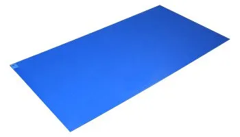 Connecticut Clean Room - Poly Tack - K-112B - Adhesive Floor Mat Poly Tack 24 X 45 Inch Blue Polyethylene Film