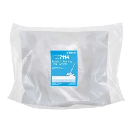 Texwipe - TX7114 - Cleanroom Mop Head Cover / Pad Kit Texwipe Mini Alphamop White Polyester Disposable