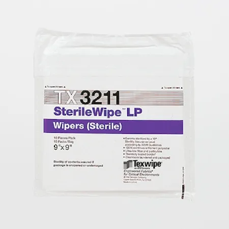 Texwipe - AlphaWipe - TX3211 - Cleanroom Wipe Alphawipe White Sterile Polyester 9 X 9 Inch Disposable