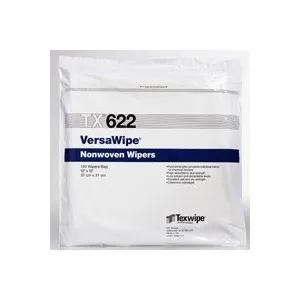 Texwipe - VersaWipe - TX622 - Cleanroom Wipe Versawipe White Nonsterile 45% Polyester / 55% Cellulose 12 X 12 Inch Disposable