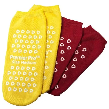 SVS Dba S2S Global - PremierPro - 2925 - Fall Management Slipper Socks PremierPro 2X-Large Yellow Above the Ankle