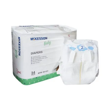 McKesson - BD-SZ2 - Unisex Baby Diaper Size 2 Disposable Heavy Absorbency