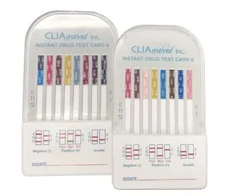 CLIAWAIVED - CLIA-IDTC-II-14-01 - Drugs Of Abuse Test Kit Cliawaived Amp, Bar, Bup, Bzo, Coc, Eddp, Mamp/met, Mdma, Mtd, Opi, Oxy, Pcp, Tca, Thc 25 Tests Clia Waived