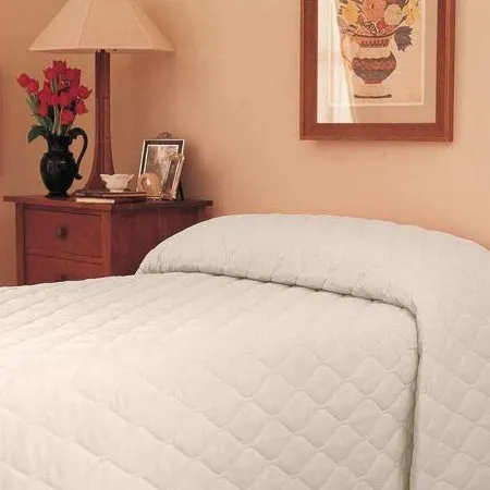 Lew Jan Textile - Quilted - V48-811FBO - Fitted Bedspread Quilted 71 W X 102 L Inch Cotton 50% / Polyester 50% Bone