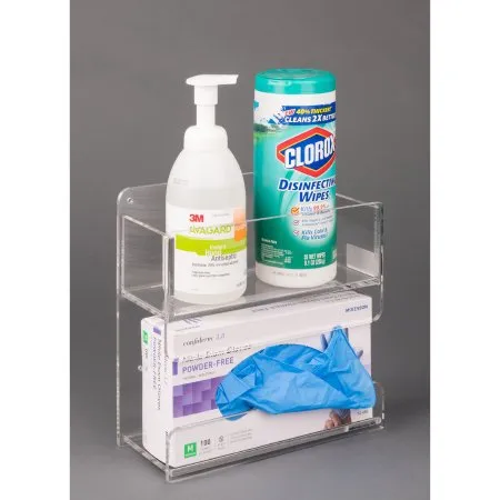 Poltex - GBHSAN-W - Glove and Wipe Holder Wall Mounted 10-1/4 X 10 Inch PETG Plastic