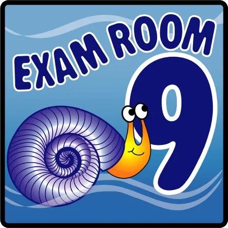Clinton Industries - Ocean Series - EX9-O - Door Sign Room Sign Ocean Series Exam Room 9