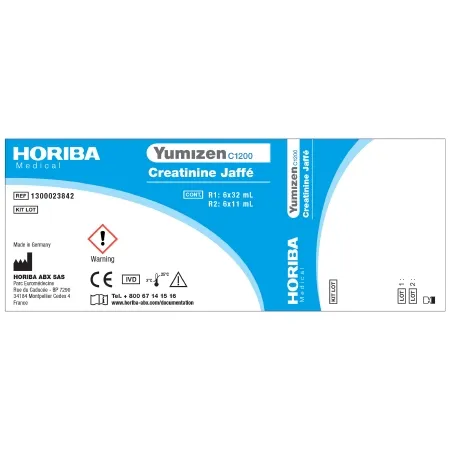 Horiba - Yumizen C1200 - 1300023842 - General Chemistry Reagent Yumizen C1200 Creatinine For Yumizen C1200 Clinical Chemistry Analyzer 6 X 315 Tests
