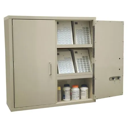 Harloff - 2740PC-D - Narcotic Cabinet Heavy-duty Steel 2 Shelves 2 Locks
