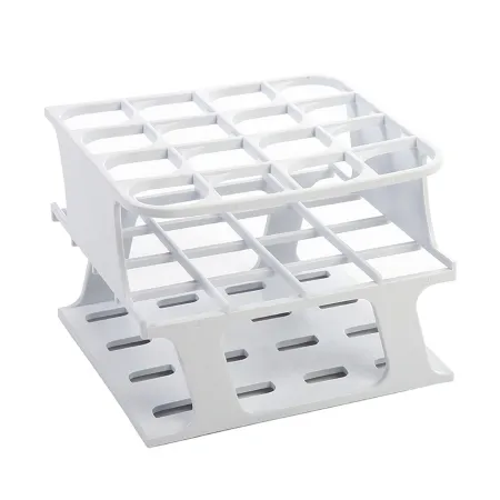 Heathrow Scientific - OneRack - HS27504A - Half Size Test Tube Rack Onerack 16 Place 10 To 18 Ml Tube Size White 92 X 120 X 122 Mm