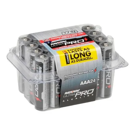 Energizer Battery - ALAAA-24PP - Energizer Rayovac Ultra Pro Alkaline Battery Rayovac Ultra Pro AAA Cell 1.5V Disposable 24 Pack