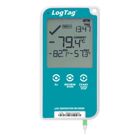 Thermco Products - LTUTREL3016 - Ultra-low Temperature Vaccine Data Logger With Alarm Thermco Fahrenheit / Celsius -130° To +104°f (-90° To +40°c) External Probe Wall Mount Ac Adaptor / Usb / Battery Backup