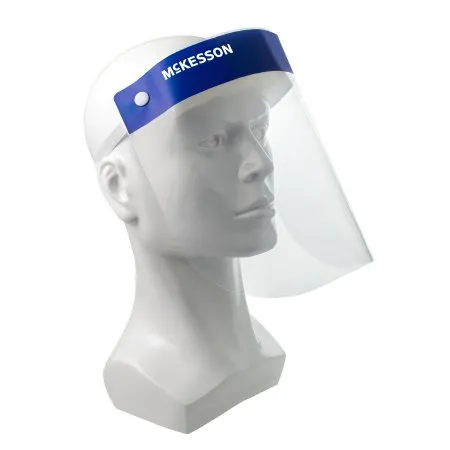 McKesson - 16-GDF-01 - Face Shield McKesson One Size Fits Most Full Length Anti-fog Disposable NonSterile