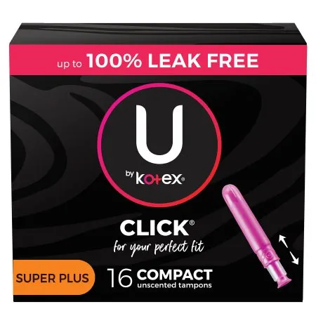Kimberly Clark - U By Kotex Click - 51582 - Tampon U By Kotex Click Super Plus Absorbency Plastic Applicator Individually Wrapped