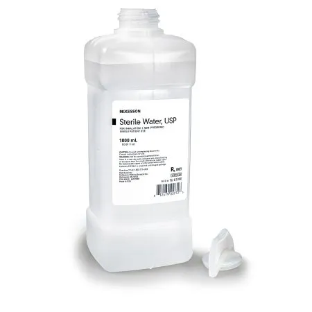 McKesson - 16-01000 - Respiratory Therapy Solution Sterile Water Solution Bottle 1 000 mL
