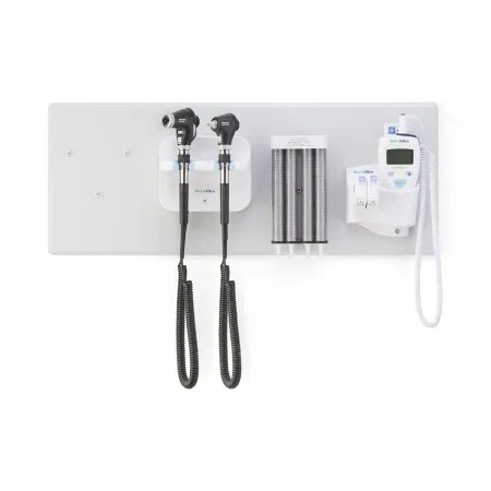 Welch Allyn - Green Series 777 - 777-PM2WXS-US - Wall Transformer Green Series 777 Welch Allyn Green Series 777 Integrated Wall System With Panoptic Basic Led Ophthalmoscope, Macroview Basic Led Otoscope, Ear Specula Dispenser, And Suretemp Plus Thermomet