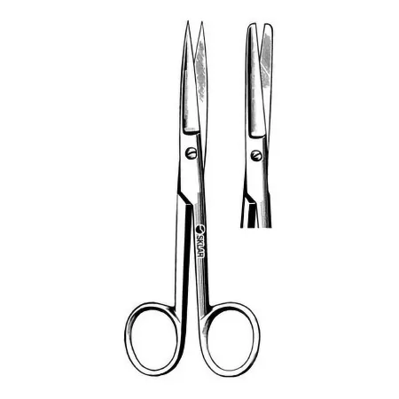 Sklar - 15-1055LFT - Operating Scissors Sklar 5-1/2 Inch Length Or Grade Stainless Steel Nonsterile Left Handed Finger Ring Handle Straight Sharp Tip / Blunt Tip
