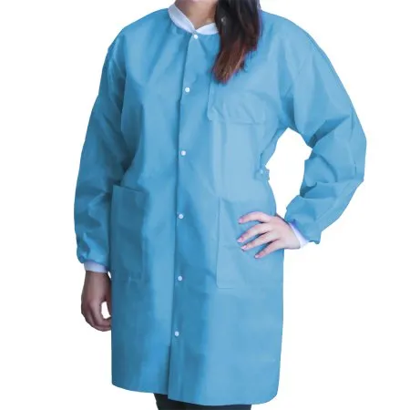 Dukal - FitMe - UGC-6601-XXL - Lab Coat Fitme Sky Blue 2x-large Knee Length 3-layer Sms Disposable