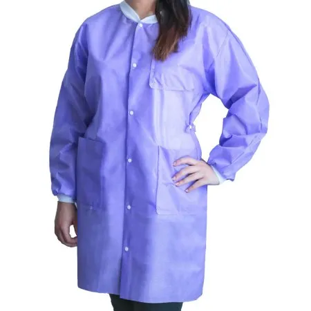 Dukal - FitMe - UGC-6604-S - Lab Coat Fitme Purple Small Knee Length 3-layer Sms Disposable