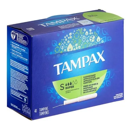 Procter & Gamble - Tampax - 00073010000728 - Tampon Tampax Super Absorbency Cardboard Applicator Individually Wrapped