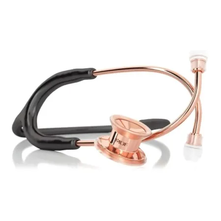 MDF Instruments Direct - MD ONE - MDF77CRG11 - Clinician Stethoscope Md One Black / Rose Gold 1-tube Double Sided Chestpiece