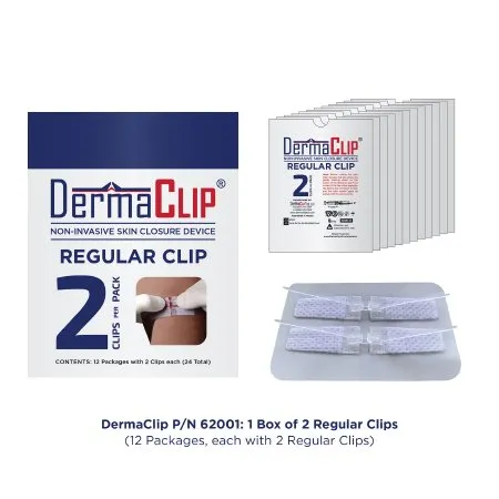 Dermaclip Us - 62001 - Non-Invasive Skin Closure Dermaclip 1 Inch X 11mm Clear