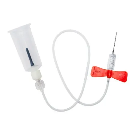 Myco Medical - GSBCS25G-3T - Safety Blood Collection Kit, 21G x &frac34;", 3.9" Tube Orange, with Tube Holder, Latex-Free (LF), Sterile, 50/bx